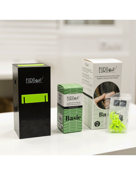 Sæt - hjælpemateriale til grundlæggende hårklipningstræning for begyndere