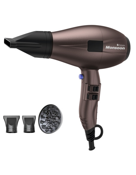 Hårtørrer Monsoon AC-motor, 2000W-2400W, 3 temperaturindstillinger