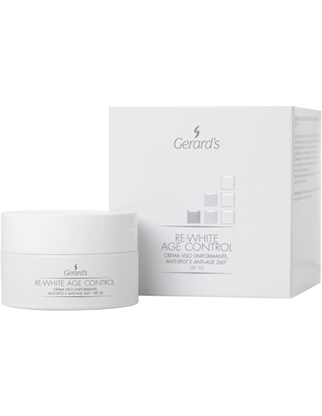RE-WHITE AGE CONTROL Hudtone-aftencreme, anti-age SPF50 100ml