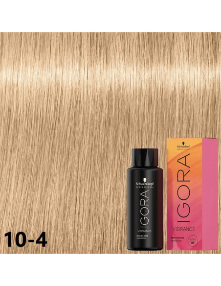 Schwarzkopf IGORA VIBRANCE demipermanent hårfarve 10-4, 60 ml