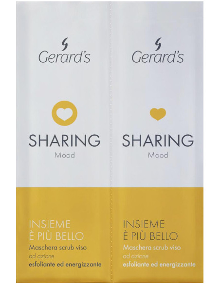 SHARING MOOD Ansigtsscrub/maske, energigivende, med peeling 10+10ml