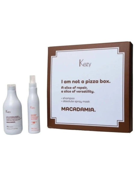 KEZY Plejesæt til beskadiget hår MACADAMIA (Shampoo 375ml + Hårkur 200ml)