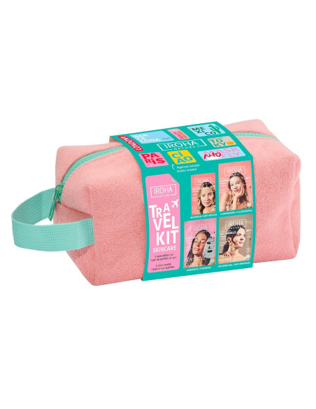 IROHA NATURE Travel Kit – rejsesæt til hudpleje (4 stk. + toilettaske)