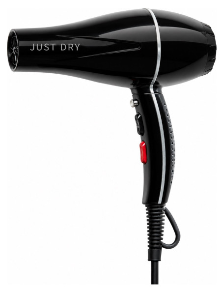 Efalock JUST DRY sort hårtørrer, 1500 W, med AC-motor og koldluftsknap