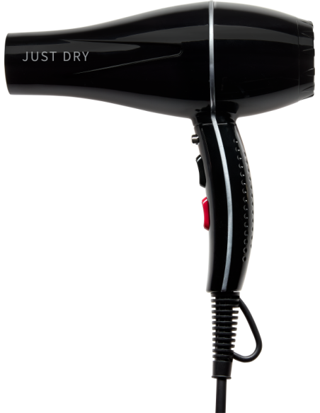 Efalock JUST DRY sort hårtørrer, 1500 W, med AC-motor og koldluftsknap