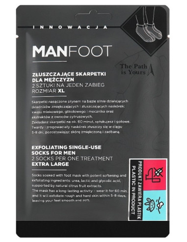ManFoot eksfolierende fodsokker mod...