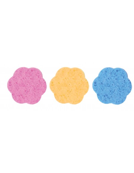 Svamp, cellulose, blomst, 70 mm, assorterede farver, 1 stk.