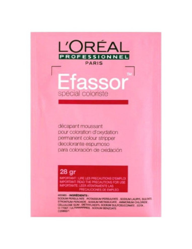 Efassorтм Krāsvielu nonemšanas līdzeklis. Profesionālai lietošanai. N L'Oreal Professionnel Efassor Color remover 12X28GR