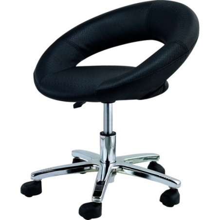 Pedikīra meistara krēsls ar zemu augstumu un atzveltni Candidus, melns