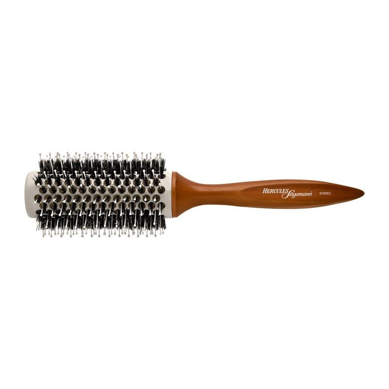 Thermal brush HERCULES SÄGEMANN, wooden, wild boar bristles, ceramic, Ø50/60 mm