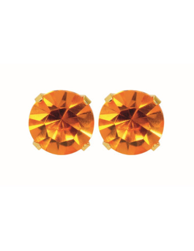 Fashion Sense Earrings G/P 8MM TOPAZ TIF pair