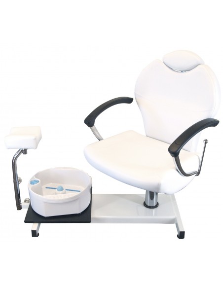 Hydraulisk pedicurestol med lænestol og fodbad fra Pax