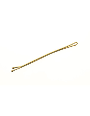 Hair clip, smooth, 70mm, gold, rounded, 100 pieces