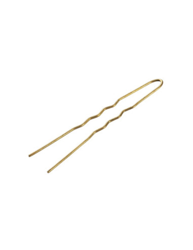 Hårnåle, bølgede, 65 mm, guld, 500 g