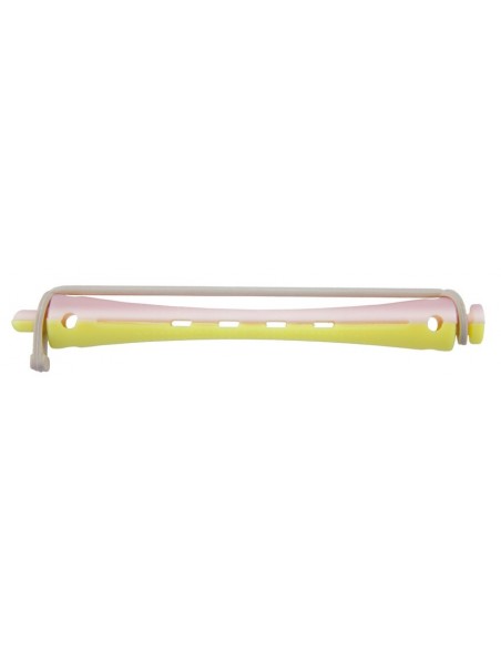 Ruller til kemisk permanent, lange, 91 mm, Ø 8 mm, pink/gul, 12 stk.