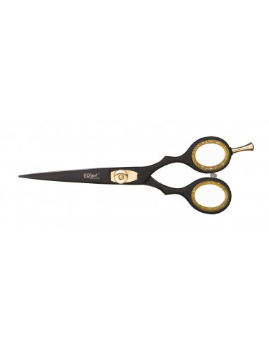 Frisørsaks 5,5" SORT MAT, barberblad