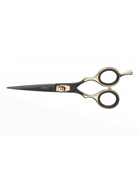Frisørsaks SORT & GYLDEN 5,5", barberblad