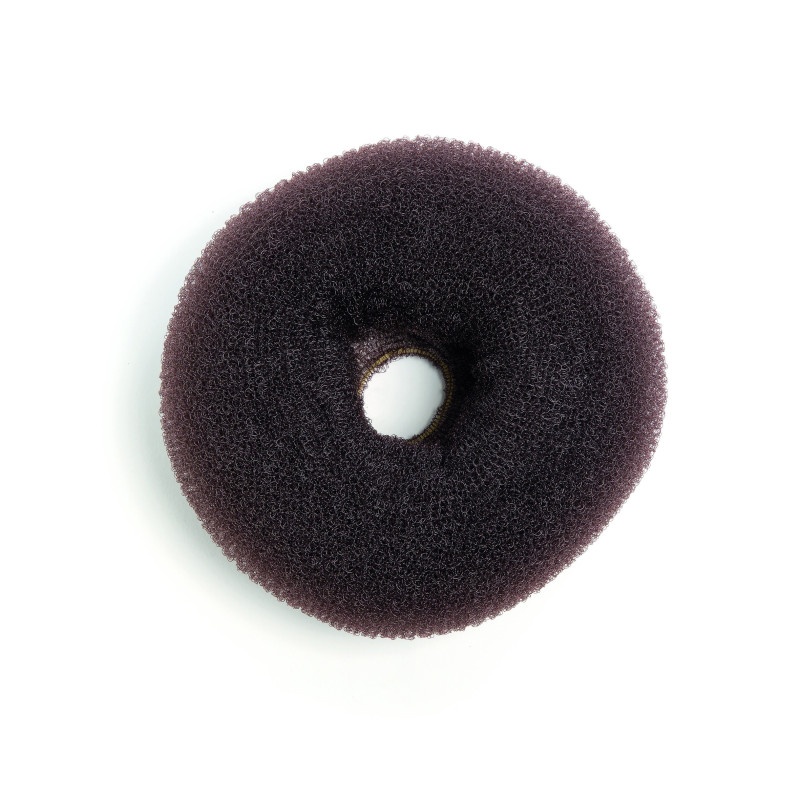 Hair bun,rounded,brown,D180mm,1piece.