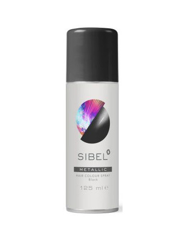 Spray hårfarve, metallisk sort, 125 ml