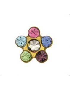 Øreringe Blomster regnbue,...