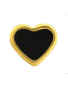 Øreringe hjerter sorte, par