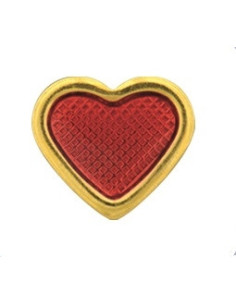 Øreringe hjerter rubinrøde,...