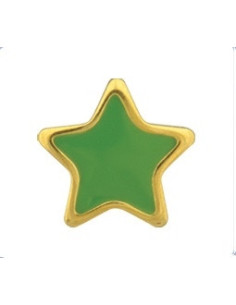 Earrings Stars, green, pair