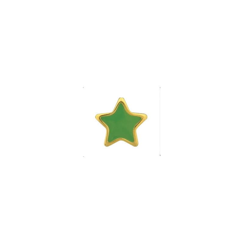 Earrings Stars, green, pair