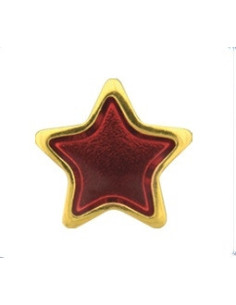 Øreringe stjerner rubinrød,...