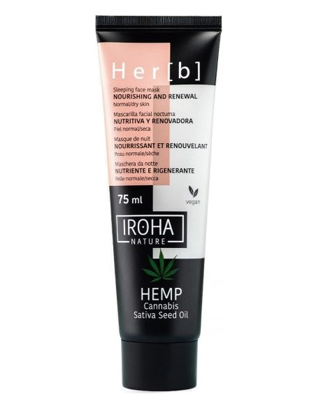 IROHA NATURE HER[B] Nærende-genopbyggende natmaske med hampolie 75ml