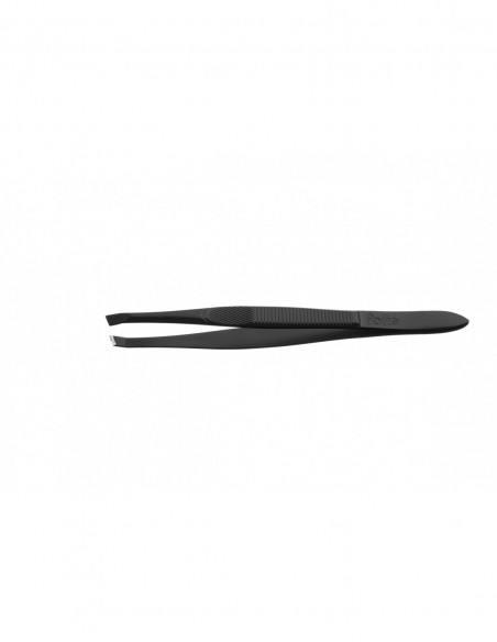 Pincet, skrå, sort, 9 cm