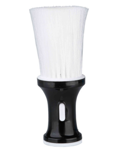 Talc and neck brush, black with white bristles, 1 pc.