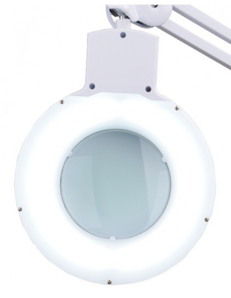 Forstørrelseslampe, bordmonteret, LED, 5 dioptrier