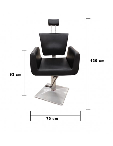 Frisør kundestol Texas, glat læder