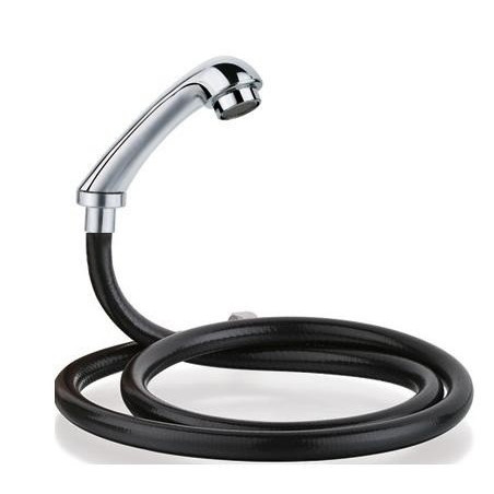 Bruser med slange til frisørvask, sølv