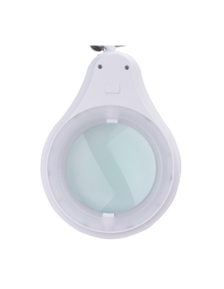 Forstørrelseslampe, bordmonteret, LED, 5 dioptrier, 4 lystilstande