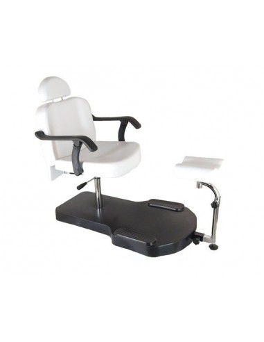 Pedicurestol Span, med hvidt sæde