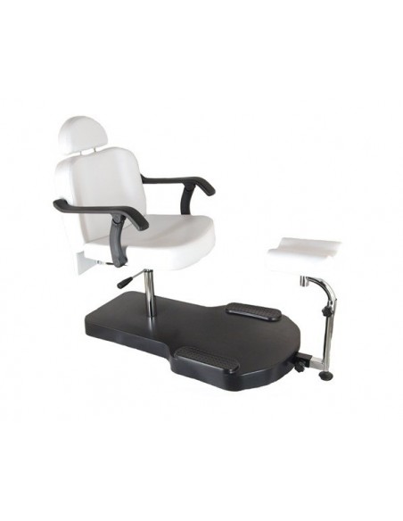 Pedicurestol Span, med hvidt sæde