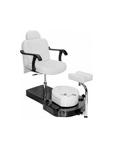 Pedicurestol Span, med hvidt sæde