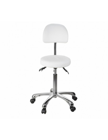 Håndværkerstol med 4 justeringsmekanismer og ergonomisk ryglæn Comfort, hvid