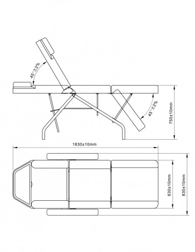 Pedicure- og kosmetologi-sofa Fondi