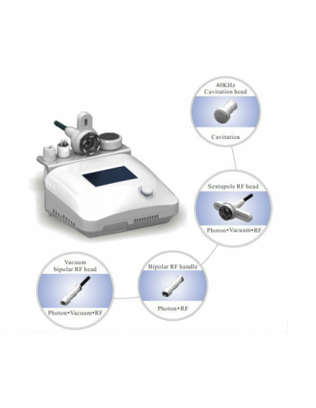 Kosmetologapparat med 4 funktioner - kavitation, 3D-radiofrekvens, IR-biofoton, vakuum