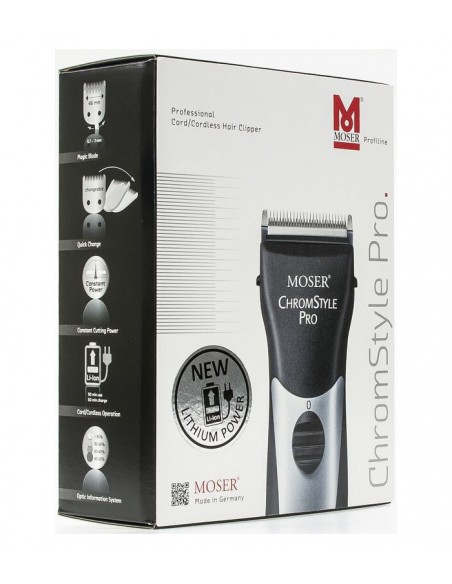 MOSER ChromStyle Pro hårklipper med ledning og batteri, 0,7–3 mm