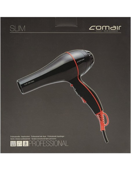 SLIM hårtørrer med turmalin og ioner, 1800W