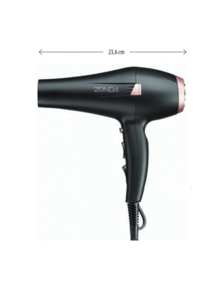Professionel hårtørrer ZONDA Pink Triple Technology, 2400W