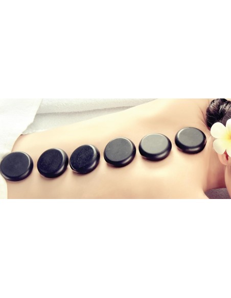Sæt med sten til behandlinger, forskellige størrelser og former