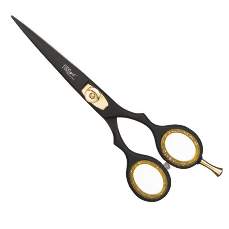 Frisørsaks 5,5" SORT MAT, barberblad