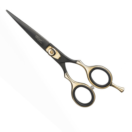 Frisørsaks SORT & GYLDEN 5,5", barberblad