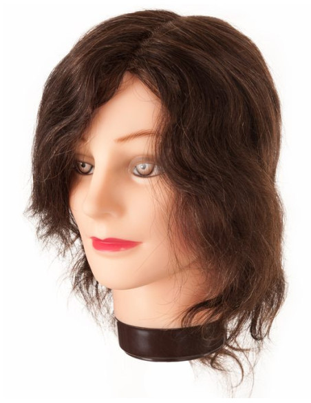 Mannequinhoved DONNA, 100% naturligt hår, 20-30 cm