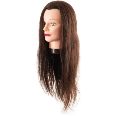 Mannequinhoved MARGARET, 100% naturligt hår, 55-60 cm